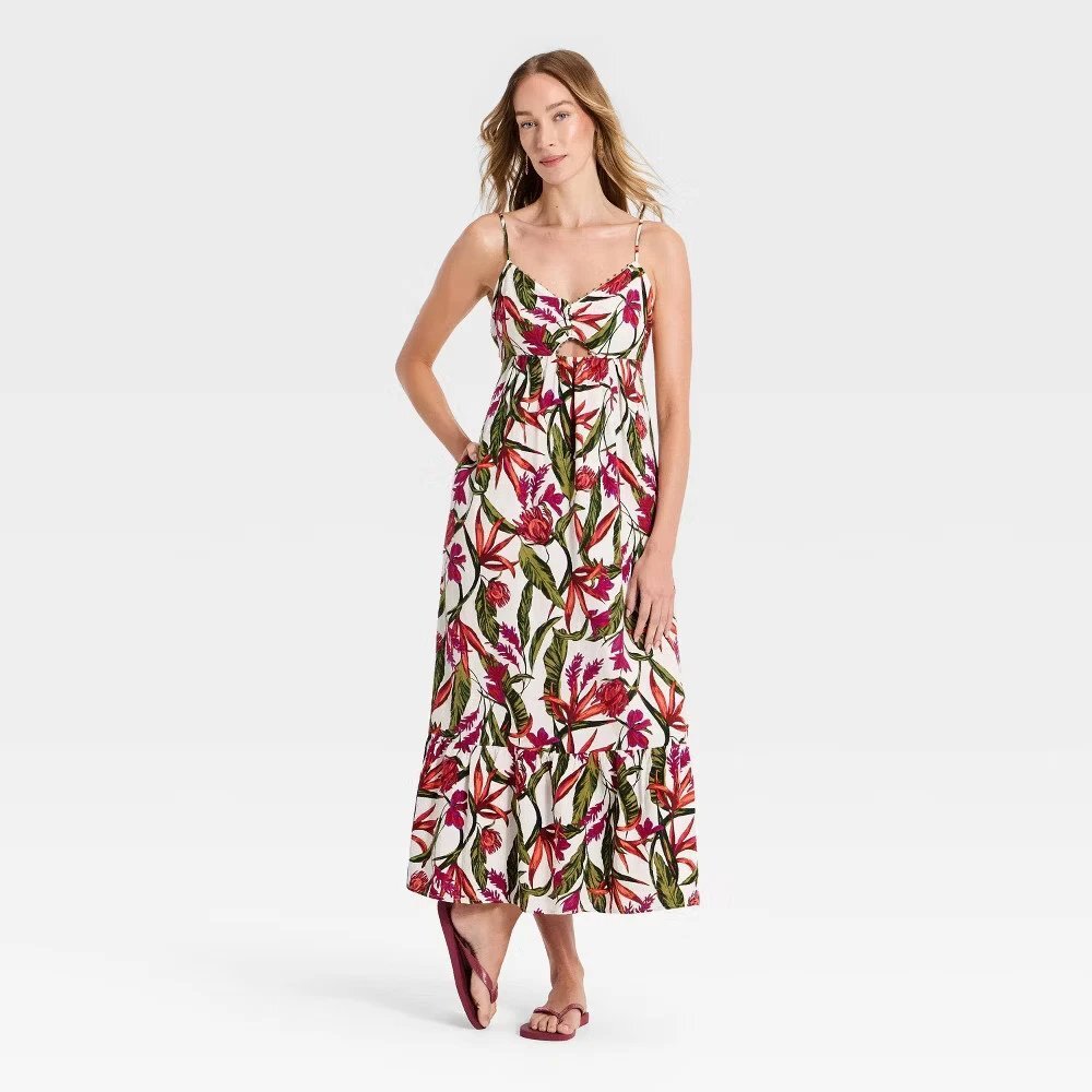 Draped Jersey Maxi Dress
